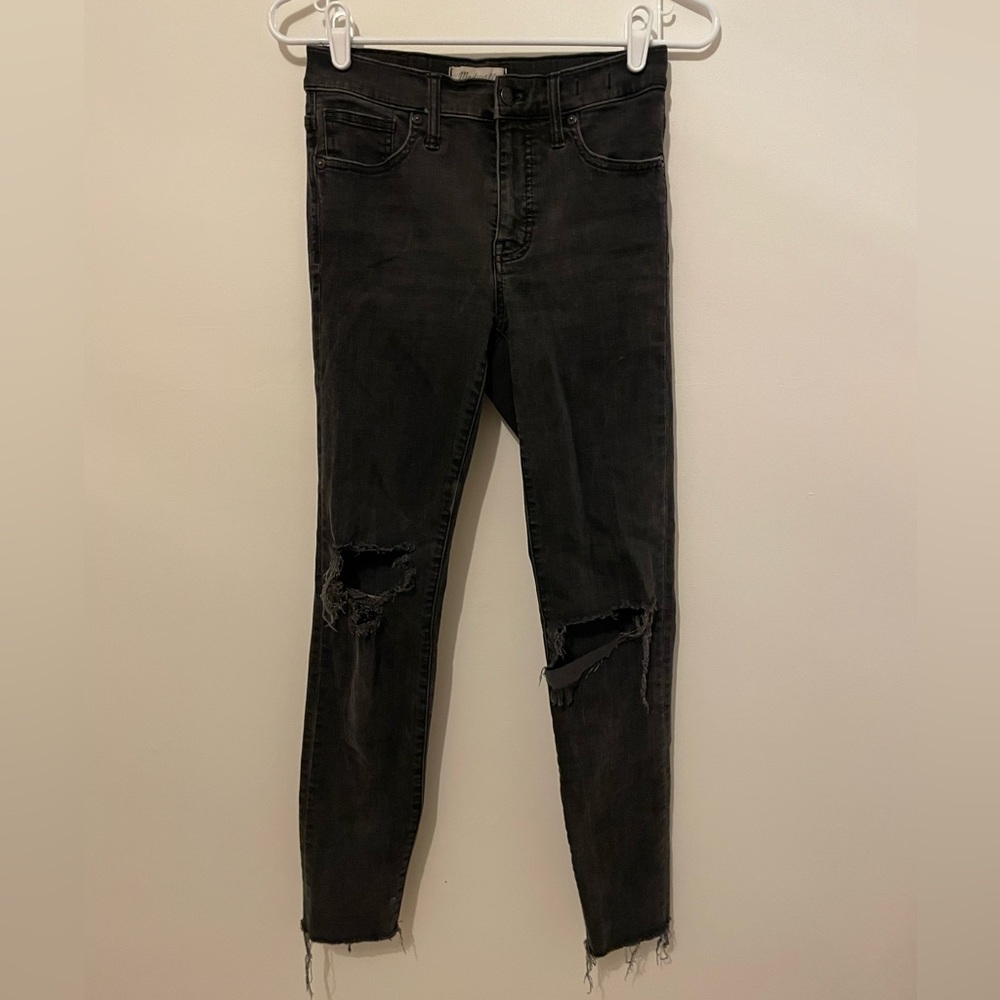 Madewell Ripped High Rise Skinny Jeans